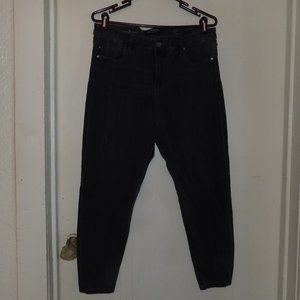 Liverpool High Rise Ankle Skinny Gray/Black Wash Skinny Stretch Jeans Sz 14/32